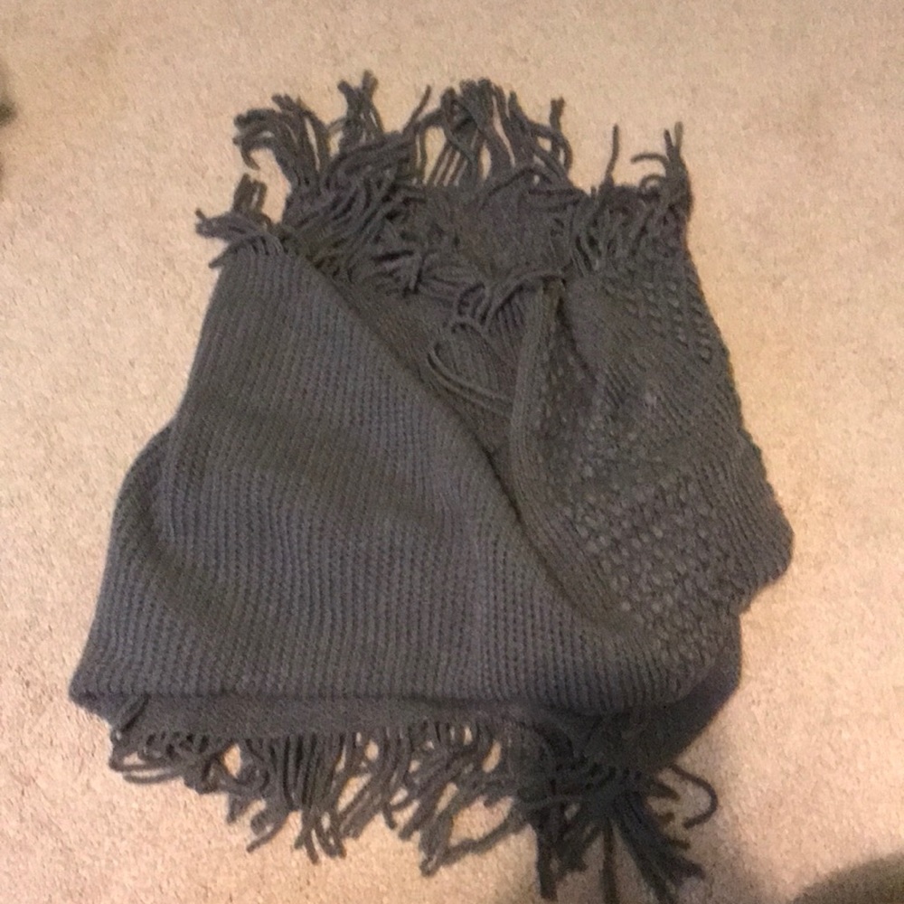 gray scarf